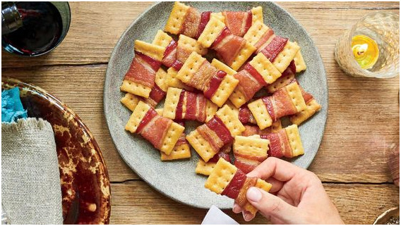 Bacon Bow Tie Crackers